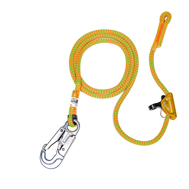 Rope Logic's 11.7mm Tropical Ivy Flipline with Rock Grab 10ft