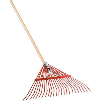 Corona 24in Spring Brace Rake with 54in Wood Handle
