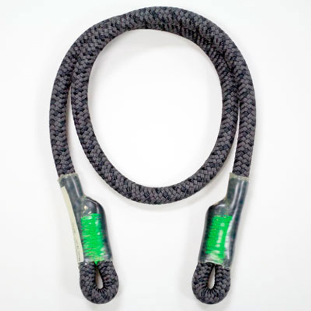 Rope Logic's 10mm 30in Grizzly Spliced Black BeeLine Eye to Eye Tail