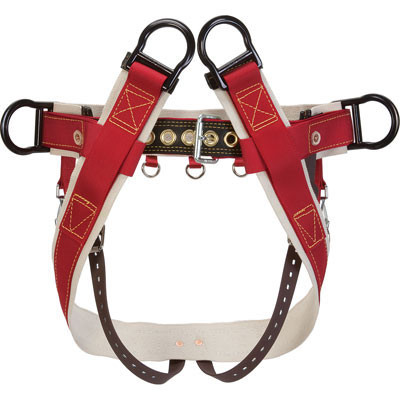 Weaver 4D Single Thick Cotton Harness w Coated Webbing Leg Strap