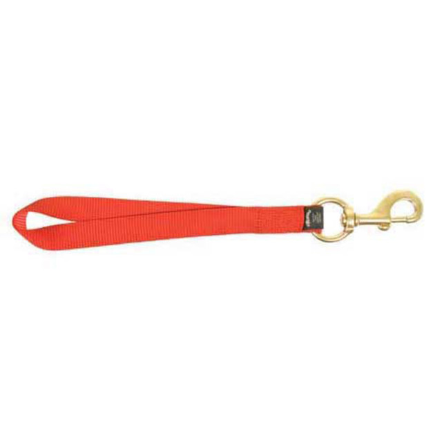 12" Orange Nylon Web Utility Strap w/ Bronze Swivel Snap