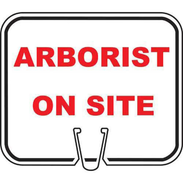 AOS Cone Sign  Legend "ARBORIST ON SITE"  Size: 12-3/4"w x 10-1/2"h