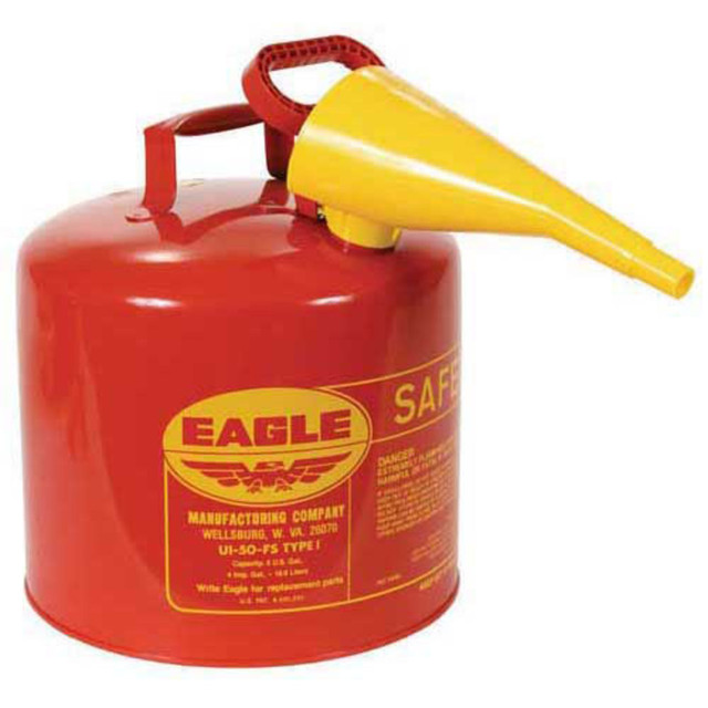 U150FS Eagle 5 Gallon Capaicty Gas Safety Can w/ Plastic Funnel