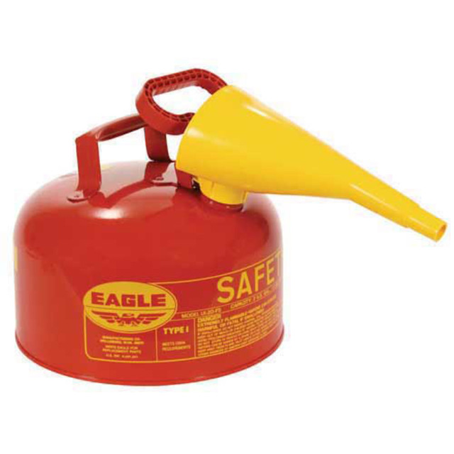 U120FS Eagle 2 Gallon Capaicty Gas Safety Can w/ Plastic Funnel