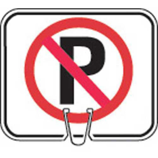 SNP6 Cone Sign  No Parking Symbol Size: 12-3/4"w x 10-1/2"h