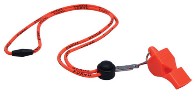 Fox 40 Classic Whistle w/ Lanyard Orange