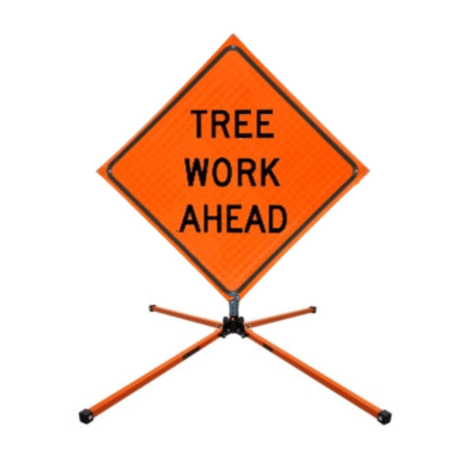 Tree Work Ahead Sign with 12" Stand