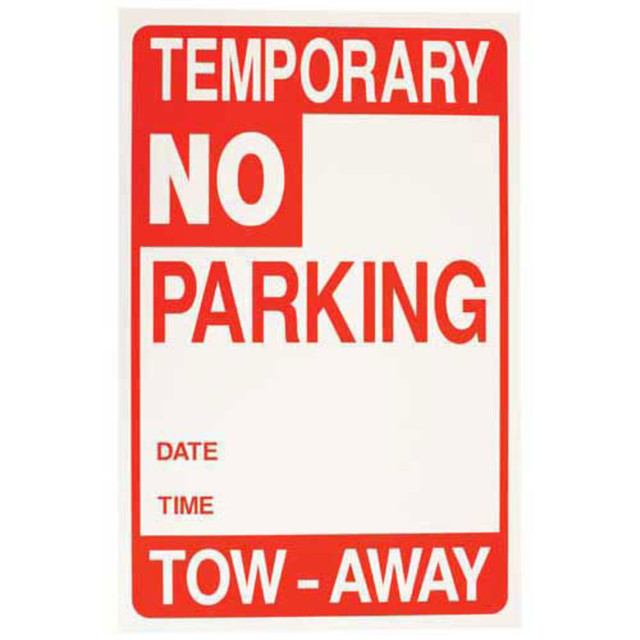 Disposable NO PARKING Sign 17-1/2" X 11-1/2" Poster Board
