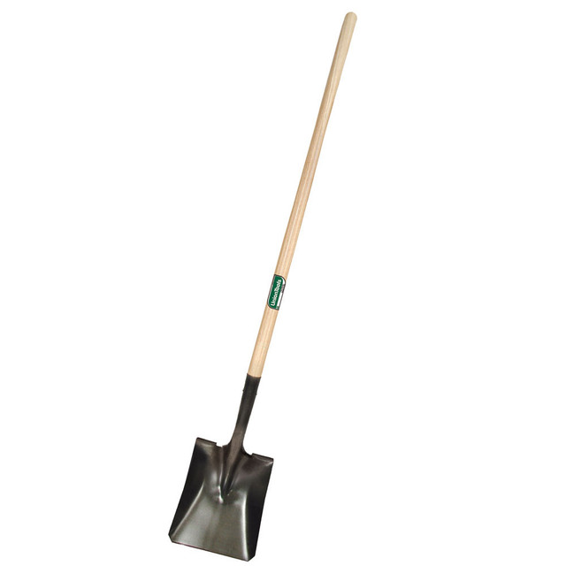 40184 Union Econo Square Pt Shovel w/ Turn Forward Step, Open Back, 48" Ash Handle