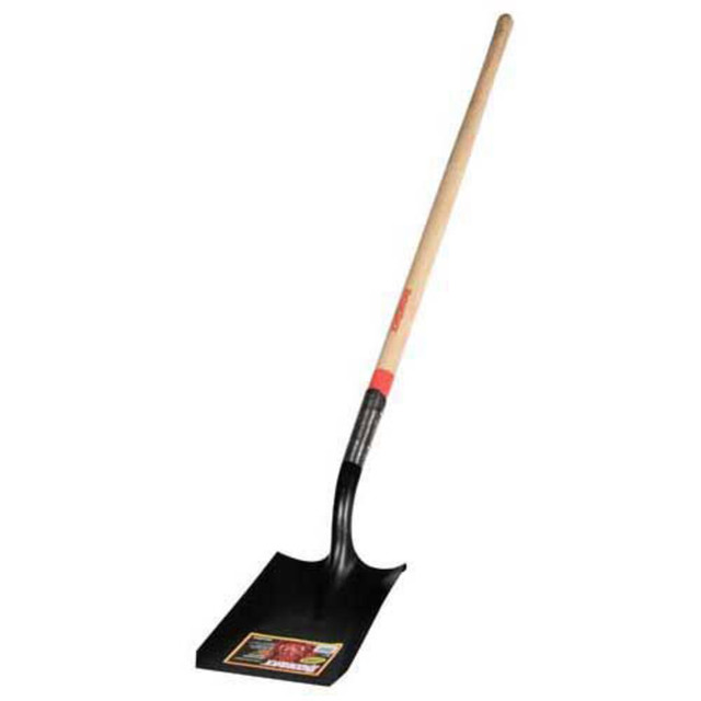 44101 Razorback #2 Square Pt Shovel w/ Rolled Step, Open Back, 48" Ash Handle
