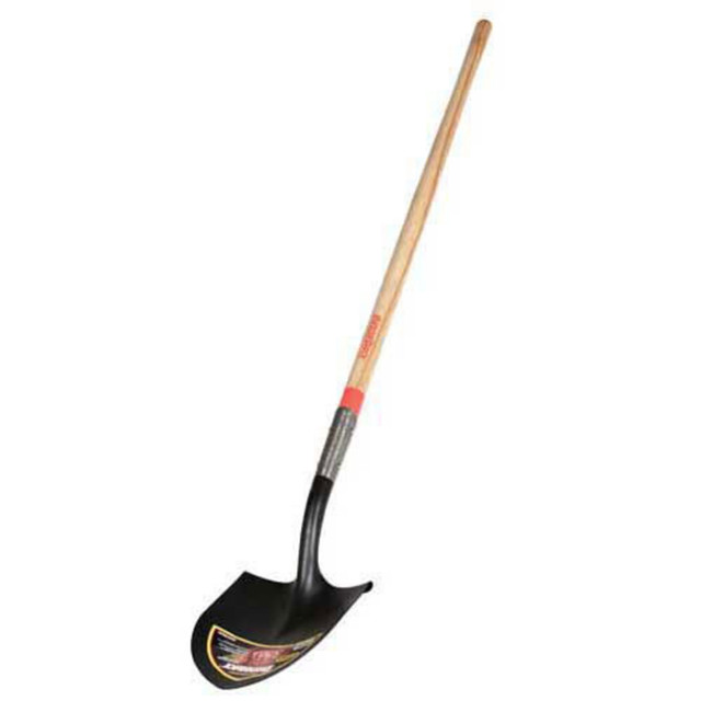 45519 Razorback #2 Round Pt Shovel w/ Rolled Step, Open Back, 48" Ash Handle