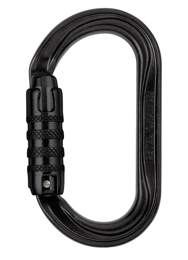 Petzl OXAN H-Frame Steel Oval Carabiner - Triact-Lock - Black
