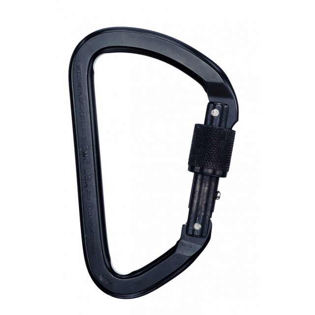 SMC Lite D Steel Locking Carabiner - Black