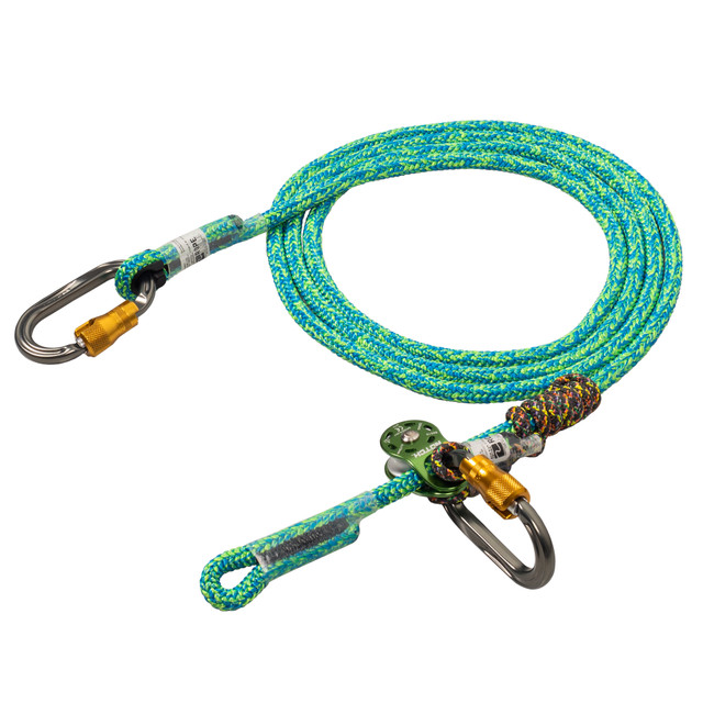 12' Lightning Lanyard w/ prusik tending pulley