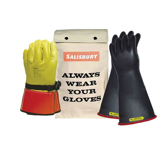 Salisbury 16" Lineman Glove Kit Yellow/Black - Class 2
