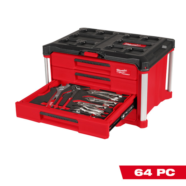 Milwaukee 64pc. Hand Tool Set with 4 Drawer Tool Box