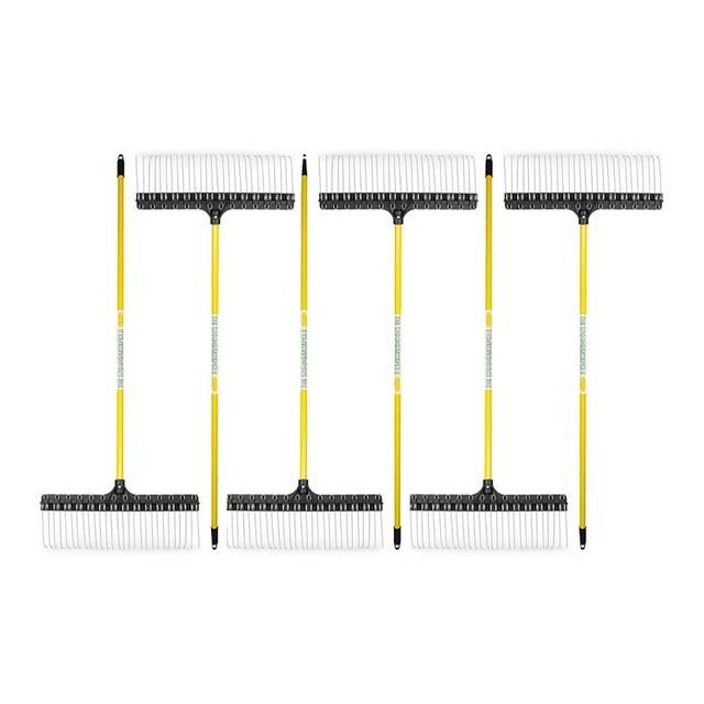 6 Pack - Groundskeeper II Rake w/Fiberglass Handle
