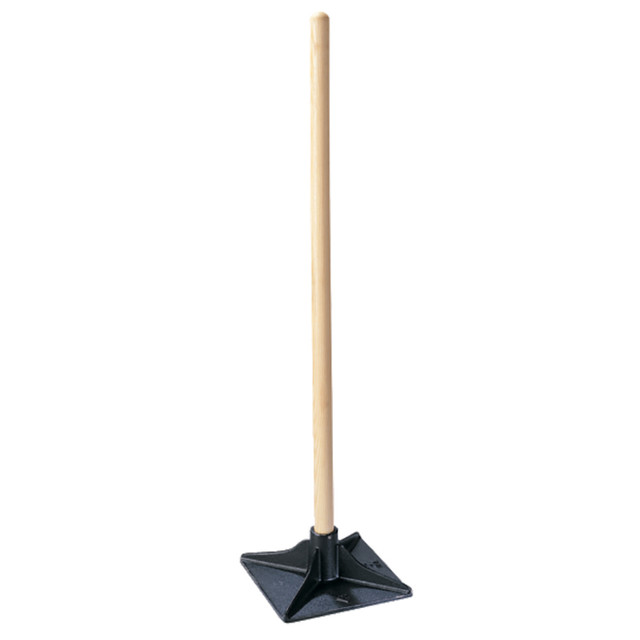 True Temper 10in x 10in Tamper with Hardwood Handle