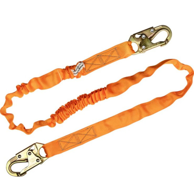 Malta 6' Single Leg Internal Shock Absorbing Lanyard w/ 2 Steel Snap Hooks
