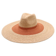 Two Toned Cowboy Style Wide brim Hat