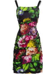 Floral Spaghetti Strap Draped Dress