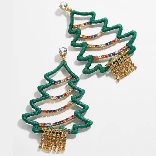 Christmas Tree Fashion Holiday Ornament Earrings