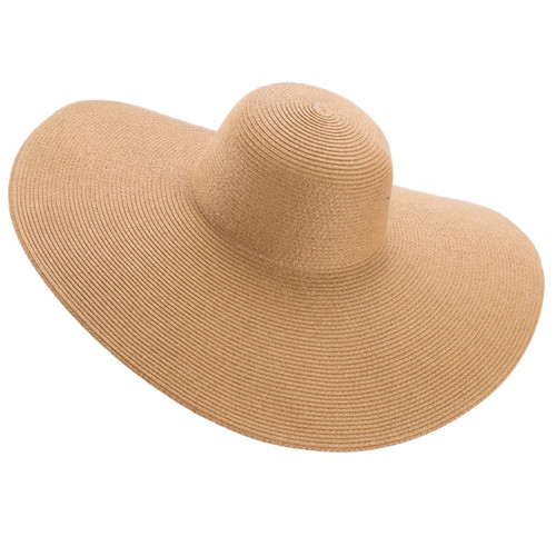 Wide Brim Camel Straw Hat