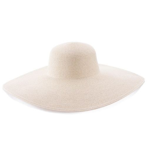 Wide Brim Tan Straw Hat