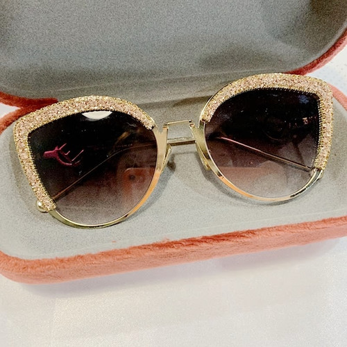 Gradient Rhinestone Sunglasses