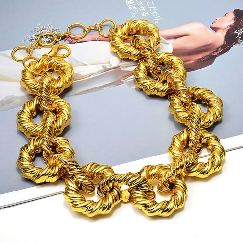 Chunky Gold Chain Link Necklace