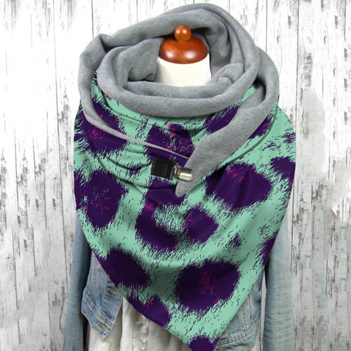 Purple Cloud Print Wrap Scarf