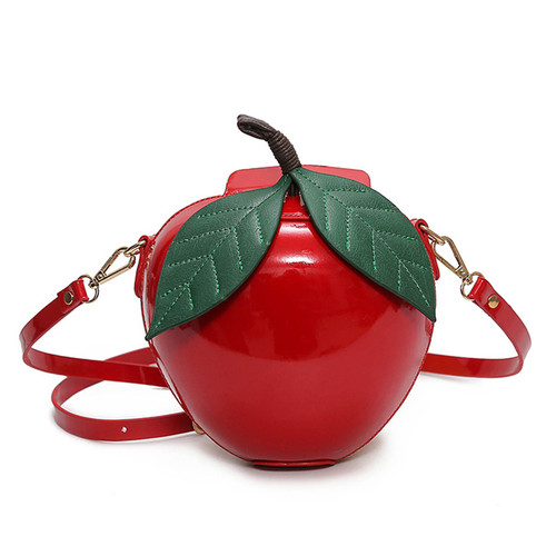 Elegant Patent Apple Cross Body  Bag