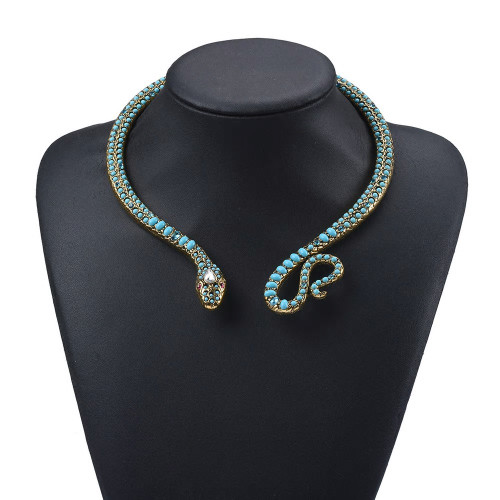 Turquoise Beads Snake Choker