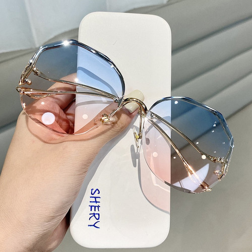 Rimless Two Toned Sunglasses