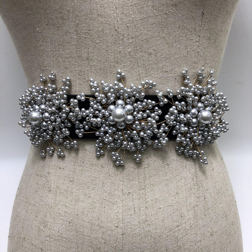 Bundled Pearls Elastic Belt 