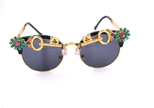 Golden Key Jeweled Sunglasses