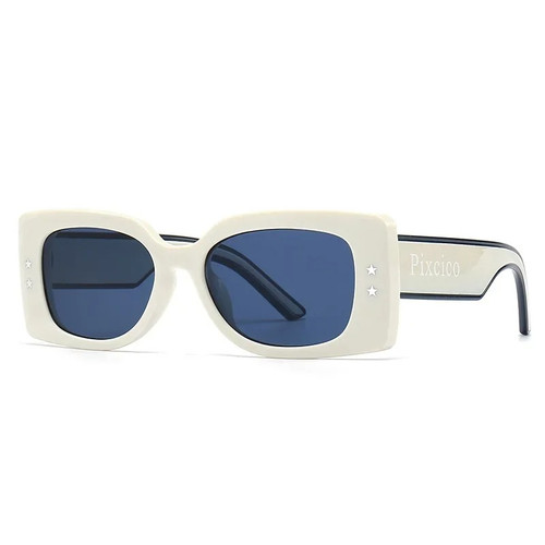 Fashion Square Sunglasses Unique Eyewear with Luxury Letter Decoration