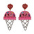 Pink Ice Cream Cone Earrings