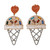 Red Ice Cream Cone Earrings