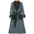 Single Breasted  Wool Tweed Belt Coat 