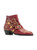 Studded Rivet Buckle Red Booties