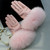 Fox Fur Pastel Pink Leather Gloves