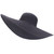 Wide Brim Black Straw Hat