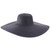 Wide Brim Black Straw Hat