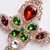 Baroque Style Crystal Over sized Cross Earrings