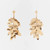 Gold Leaf Drop Earrings 