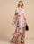 One Shoulder Floral Print Maxi Dress