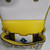 Yellow and Floral  Leather Cross body Tote Bag