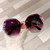  Rimless Rhinestone Pink Sunglasses 