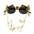 Retro Leopard Frame Gold Monkey Baroque Sunglasses